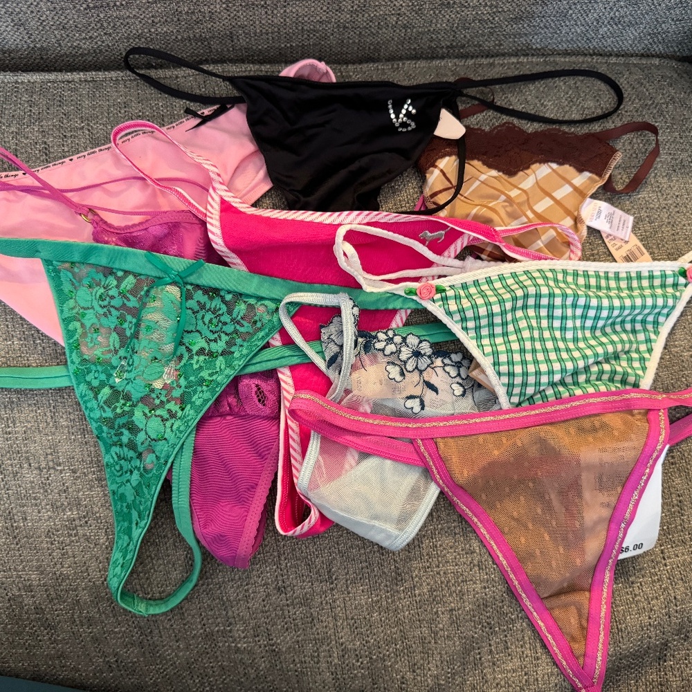 NWT 9 Thong Bundle - Victoria Secret size M/L